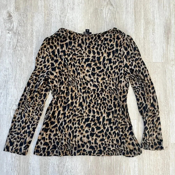 Womens East 5th Leopard/Cheetah Print Top - L - Picture 4 of 5